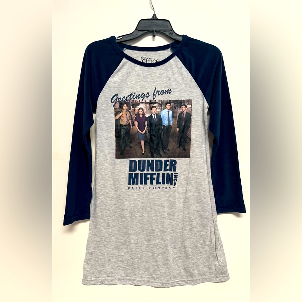 The  Office navy blue/ white color